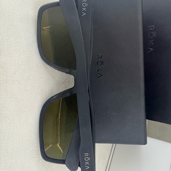 Roka Men’s Matte Black Sunglasses with Yellow Mirrors polarized NIB size 56 - Picture 7 of 13